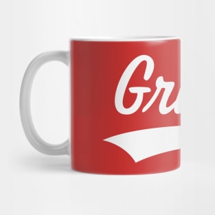 Grüezi Lettering (Greeting In Switzerland / White) Mug